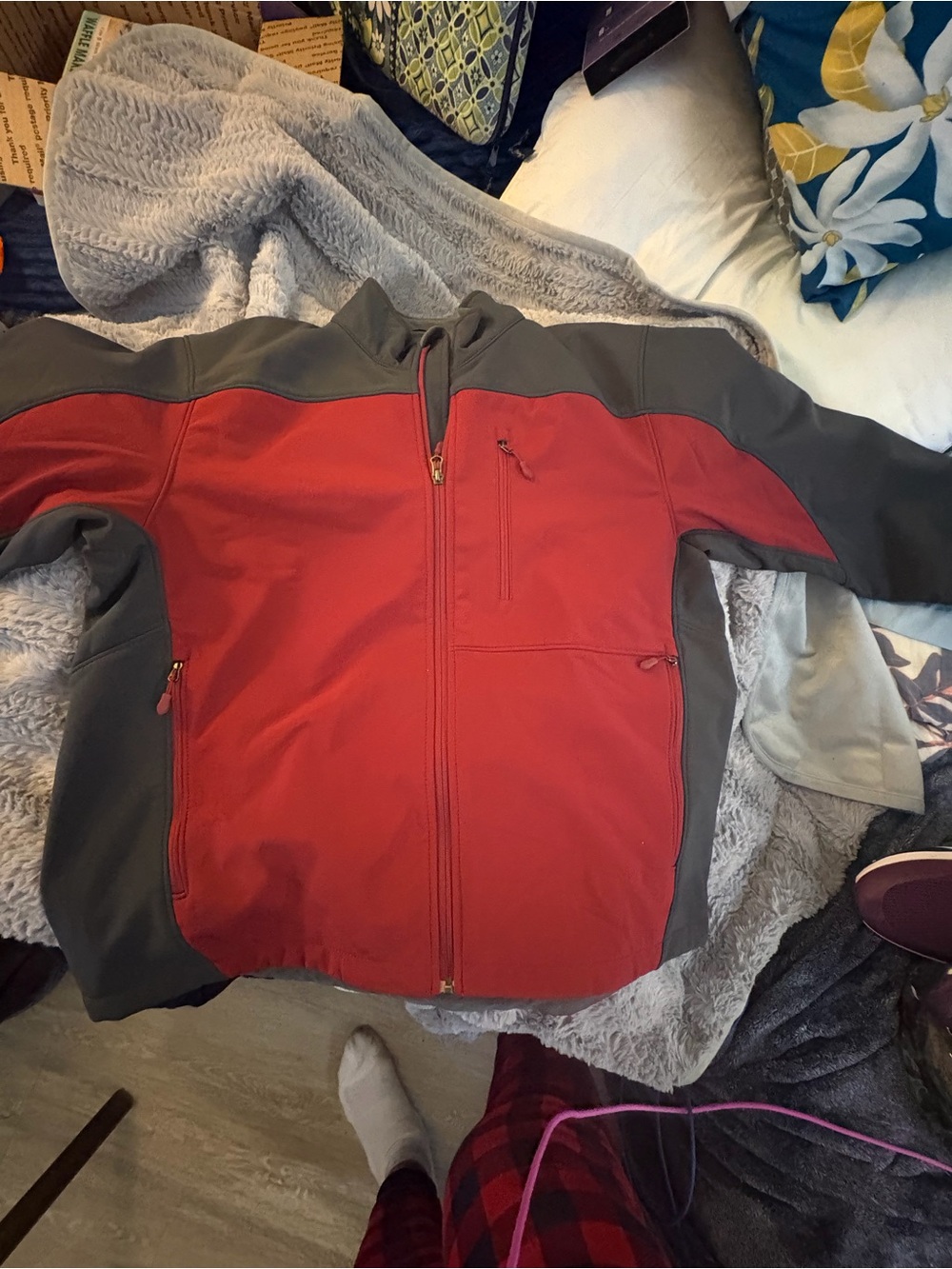 Kirkland Signature Black and Red Softshell Jacket